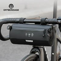 OFFBONDAGE-bolsa frontal para bicicleta, alforja para manillar de 2,7 L, gran capacidad, almacenamiento reflectante para montar, impermeable, bolsa para cuadro de ciclismo portátil