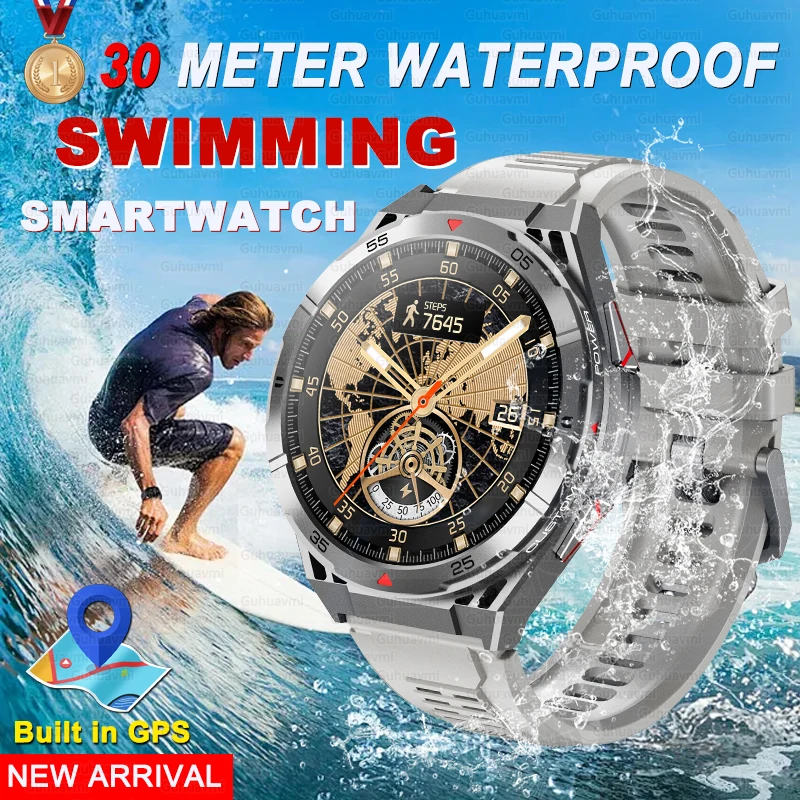 New Military Sports High-precision GPS Smart Watch Men 1.43