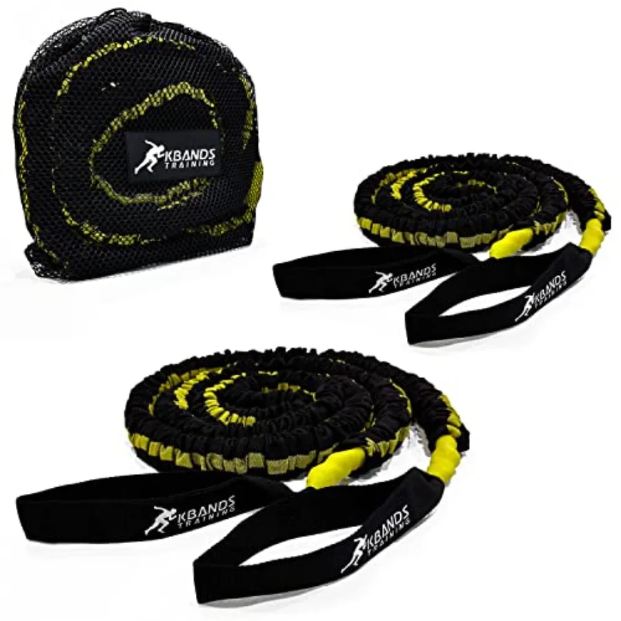 

Kbands Victory Ropes for athletic training, nylon-coated steel, black, up to 300 lbs resistance and 40 ft stretch distance