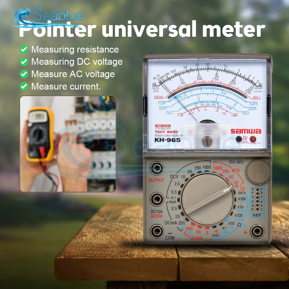 KH-965 Needle Type Universal Meter Pointer Display Electrical Multimeters Voltage Current Resistance Tester Pen AC DC