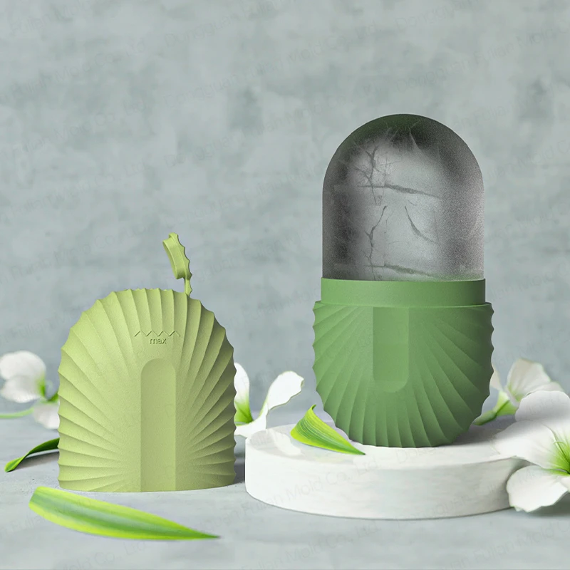 

Форма для кубиков льда для лица, силиконовая замораживающая косметика, массажер для лица, увлажняющая моющаяся печь, цвет: розовый