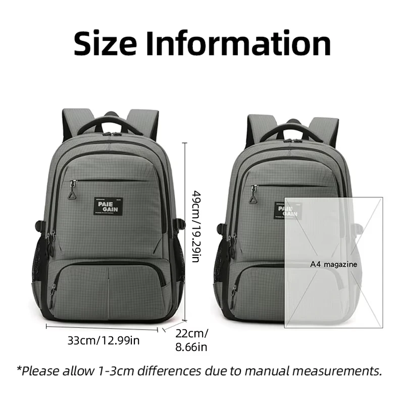 Multi-pockets Backpack Men Shoulder Bag Business Backpacks Waterproof Student School Bags Casual Daypack Travel Leisure Pack