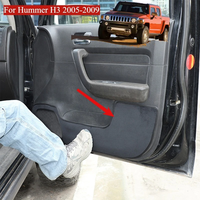 

Fit For Hummer H3 2005-2009 Velvet Car Door Anti-Kick Anti-dirtPanel Cover Trim Sticker Interior Car Accessories 4 pieces