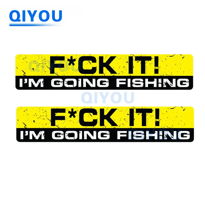 2 X I'M Going Fishing Personalized Body Decoration Car Stickers for Die-cut PVC Decal on Car Body Windshield Pull Rod Boxes