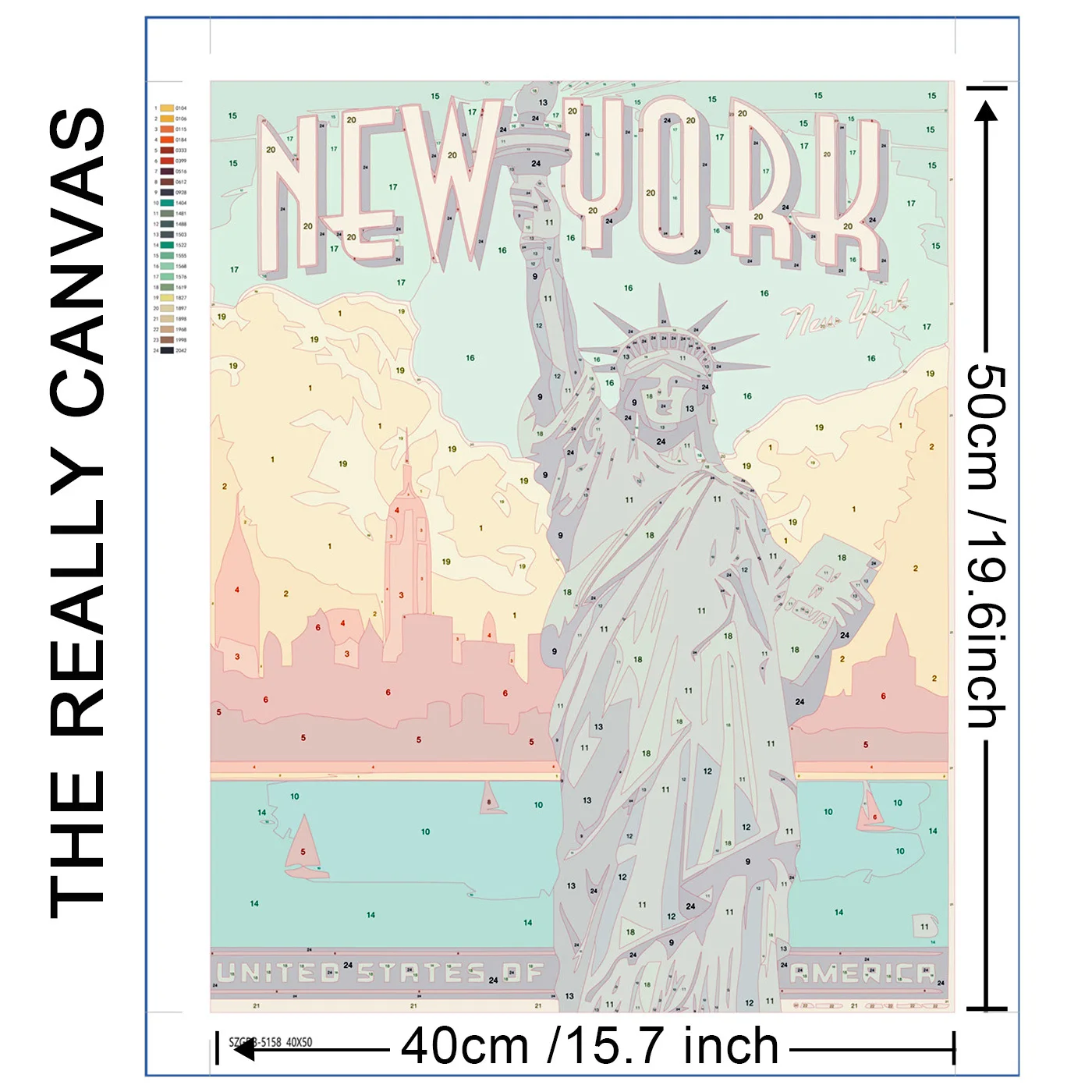 AZQSD Diy Coloring Picture By Numbers City New York Unique Gift For Children Painting By Numbers Landscape Home Decoration