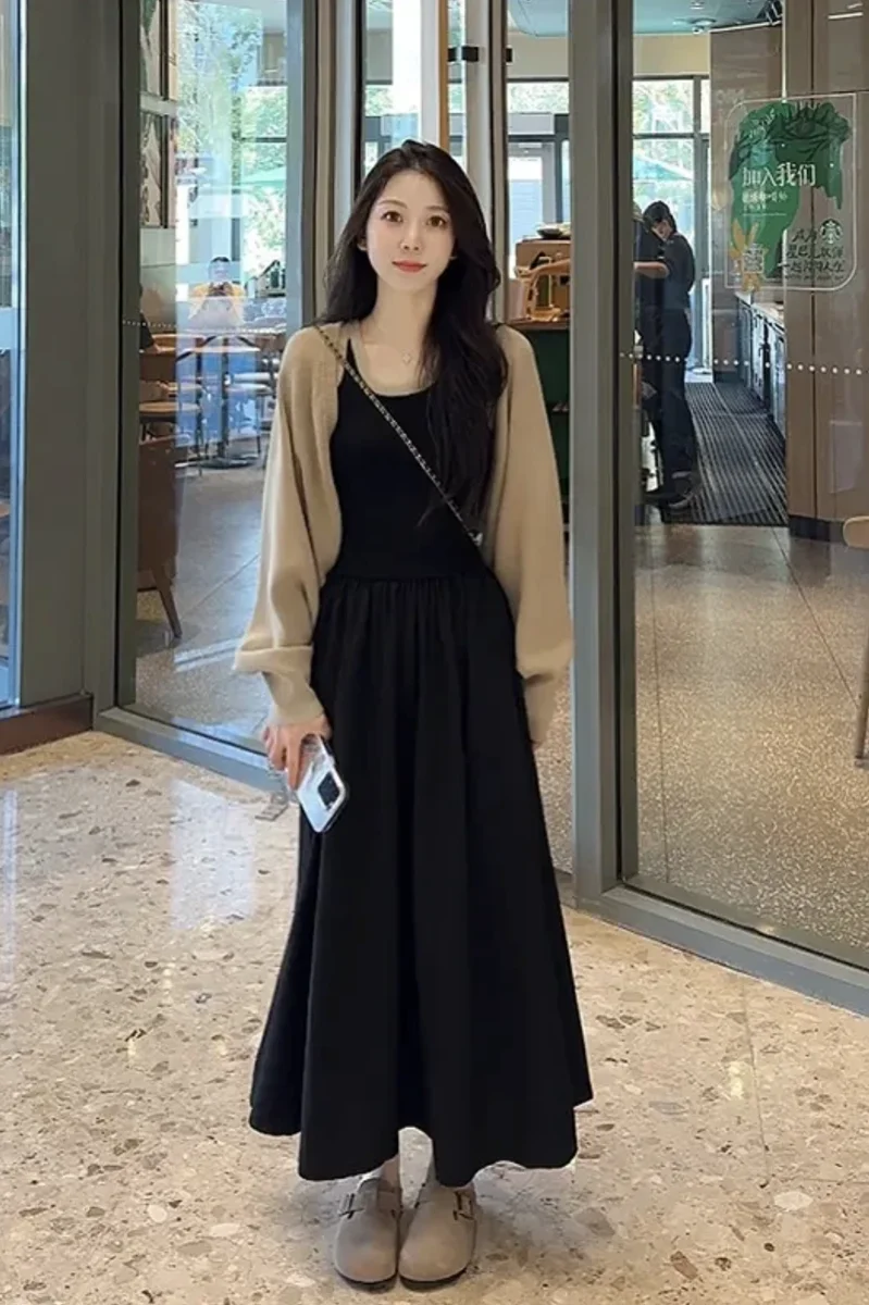 Dresses Womens Teen Winter Long-Sleeved Boho Cottagecore Fairycore Florals Blossom Daisy Petal Rural Christmas Hollow Out Autumn