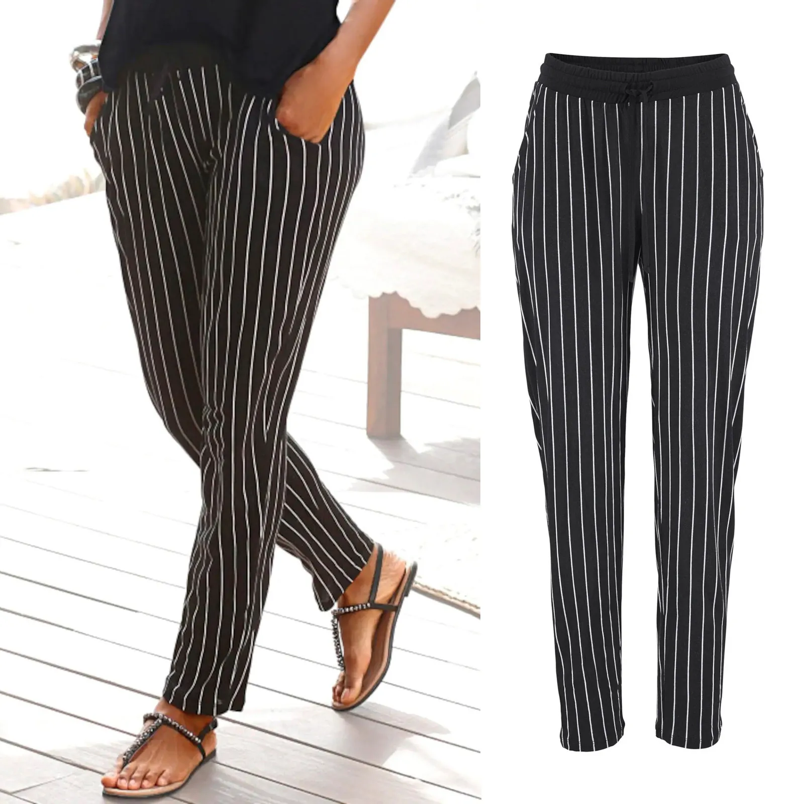 

Boho Pants Trousers Pockets Pants Long Womens Pants with Stretch Womens Casual Pants Drawstring Romper Pants for Women Casual