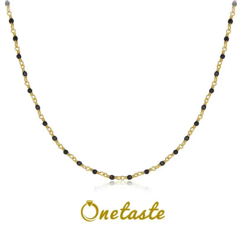 

French Style Black Agate Stone 925 Silver Gold Plated Chokers Necklace For Women Minimalistic Chic Chain Necklaces 2023 New Gift