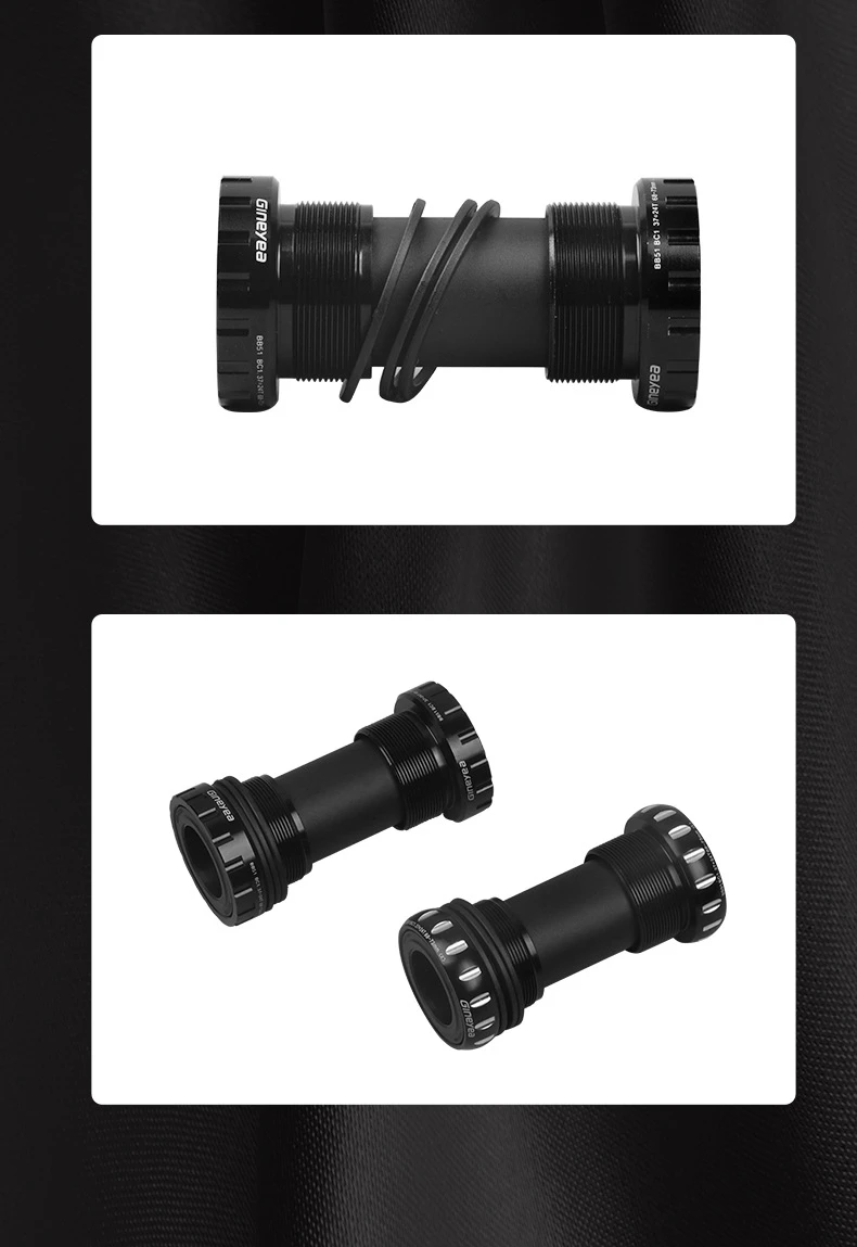 Gineyea BSA Tretlager mit Keramiklager, 24mm 29mm Spindel, 68mm 73mm 100mm 120mm für MTB und Rennräder – Detail 10