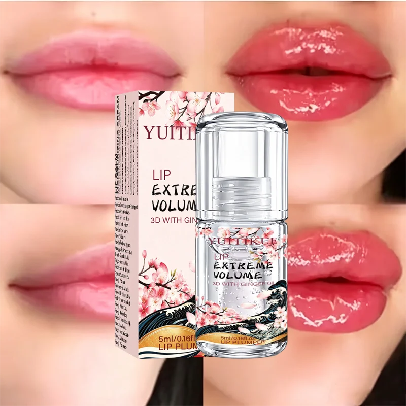 YUITIKUE Ginger Oil Lip Plumper 5ml - Moisturizing Plumping Lip Care Serum