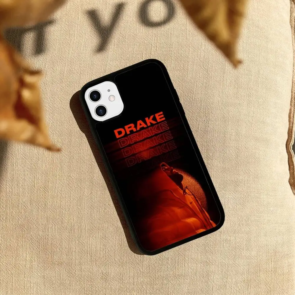 Capa de Telefone Singer Rapper D-Drake para iPhone 16 Pro Max 15 14 Plus 14 13 12 11 17, Capa Traseira em PC+TPU