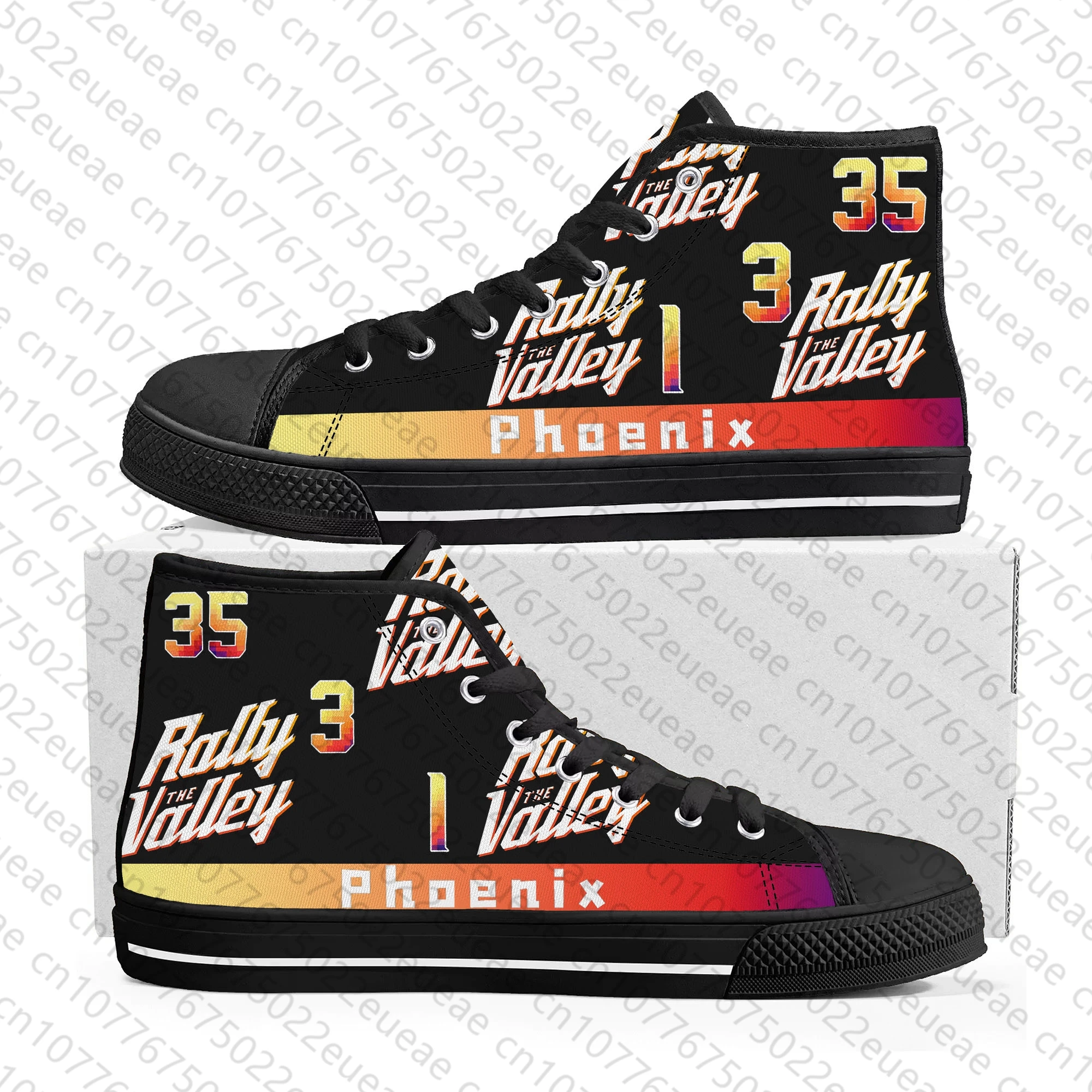 Phoenix Number 35 3 1 Rally the Valley High Top Sneakers Mens Womens Teenager High Quality Canvas Sneaker Custom Made Shoes