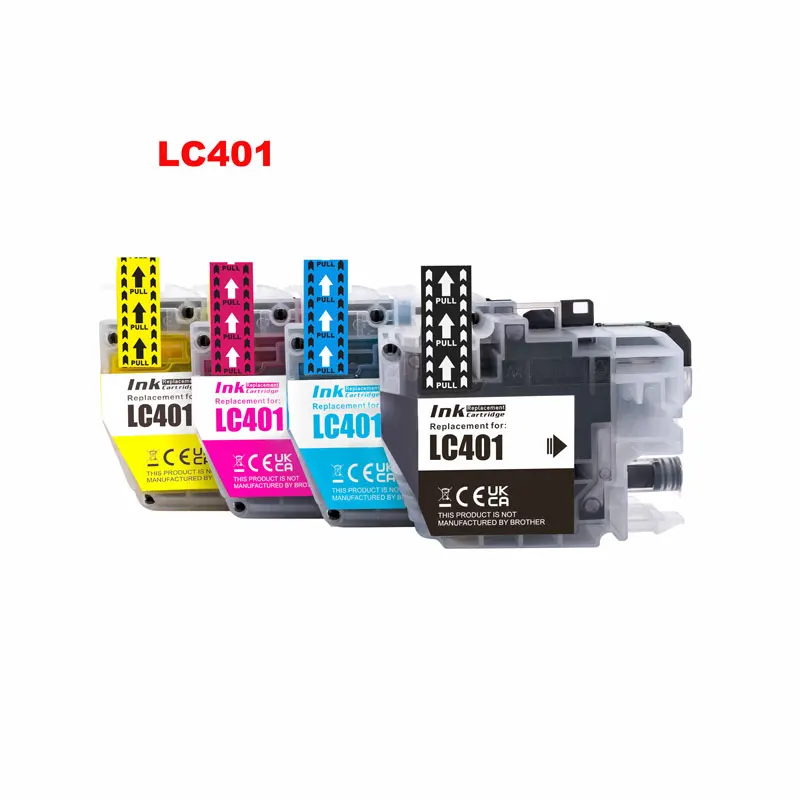 4PS 1set LC-401 LC401 Inkjet Ink Cartridge Compatible for Brother J1010DW J1012DW J1170DW J5340DW J5345DW Printer