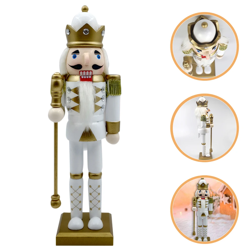 

Wooden Decor Christmas Nutcracker Soldier Desktop Ornament Xmas Gift Home Decor Nutcrackers Christmas Decorations Wood Xmas