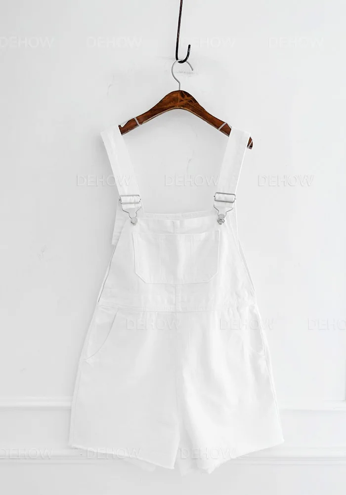SML 3Colors Summer korean preppy style Jumpsuit Denim Overalls Casual Girls Pink Straight Jeans Shorts womens (xh6276)