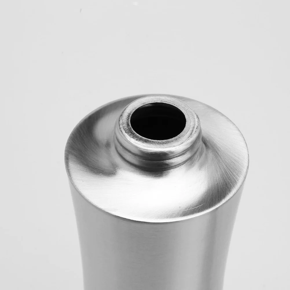 

304 Stainless Steel Soap Dispenser Lotion Container Refillable Silver 250Ml Curved Waist Design Liquid Storage Bottle