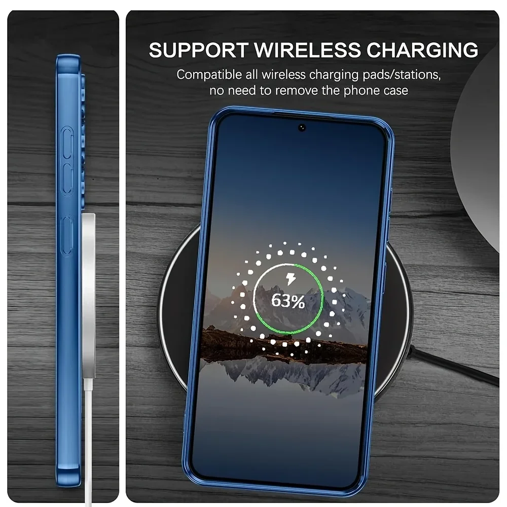 Luxuriöse Weiche TPU Magnetische Kabellose Ladehülle für Samsung Galaxy S21 S22 S25 S26 Ultra S23 S24 Plus FE mit Linsenschutz – Detail 13