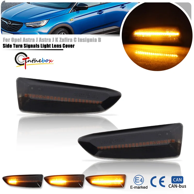 

2PCS Led Dynamic Side Marker Turn Signal Light Sequential Blinker For Opel Astra J Astra J K Zafira C Insignia B Grandland X