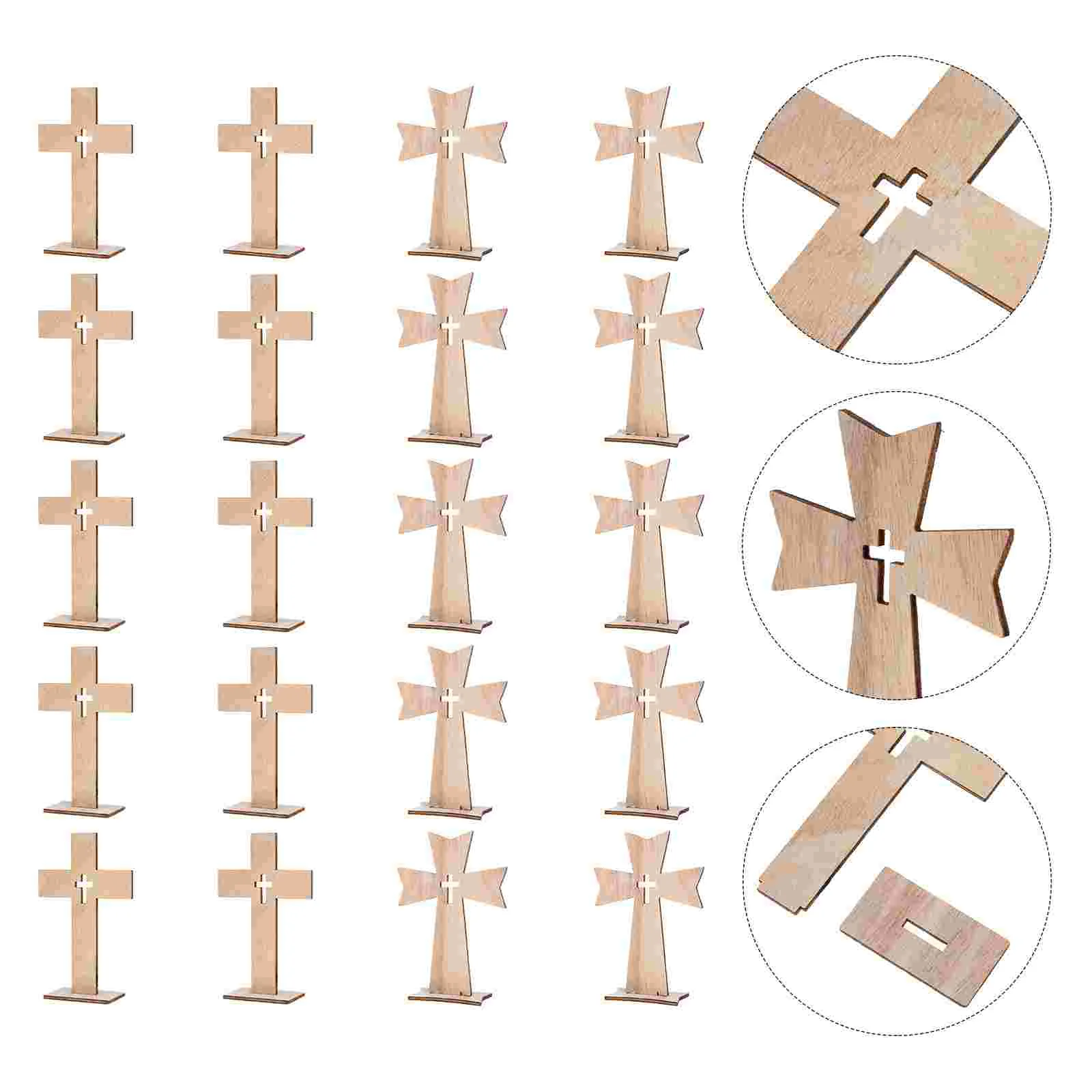 20 Sets Ornament Wedding Ceremony Decorations Wooden Craft Crafts The Sign Household Child Office