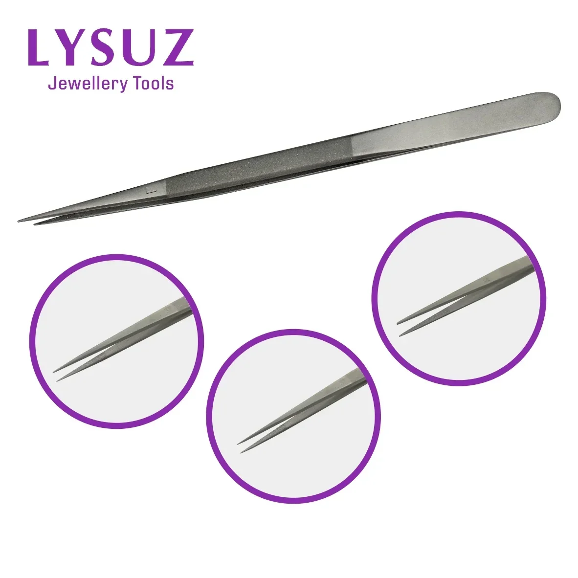 Titanium Diamond Non-magnetic Tweezers Jewelry Grooved Tip Slick Lock Gemstone Non-static Identification Pick Up Tools