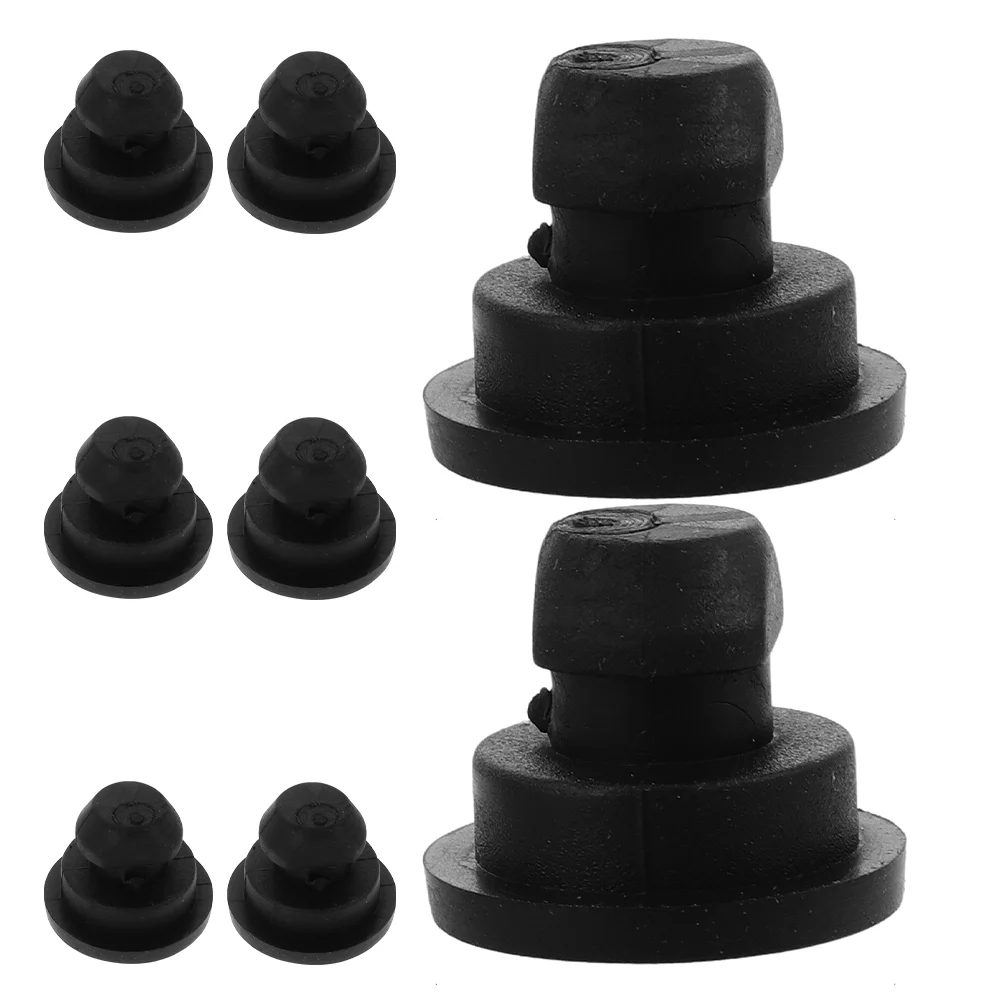 8 Pcs Rice Cooker Foot Plug Rubber Feet Bumpers Slow Accessories Stopper Small Black