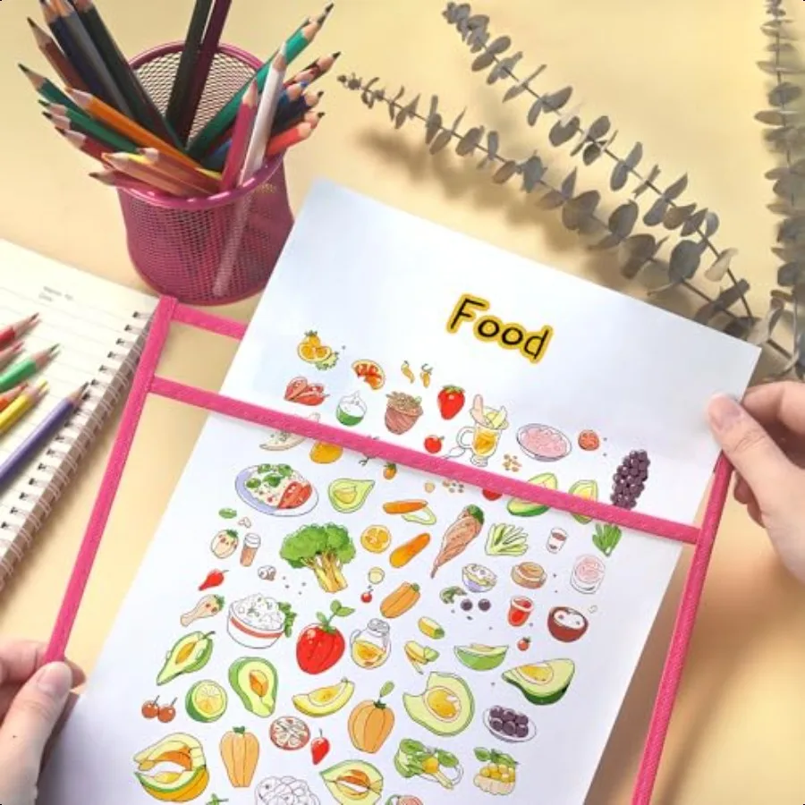 Confezione da 20 tasche cancellabili a secco con anelli Porta biglietti da 10 x 14 pollici Maniche in plastica trasparente Protezioni per fogli per aula insegnante S