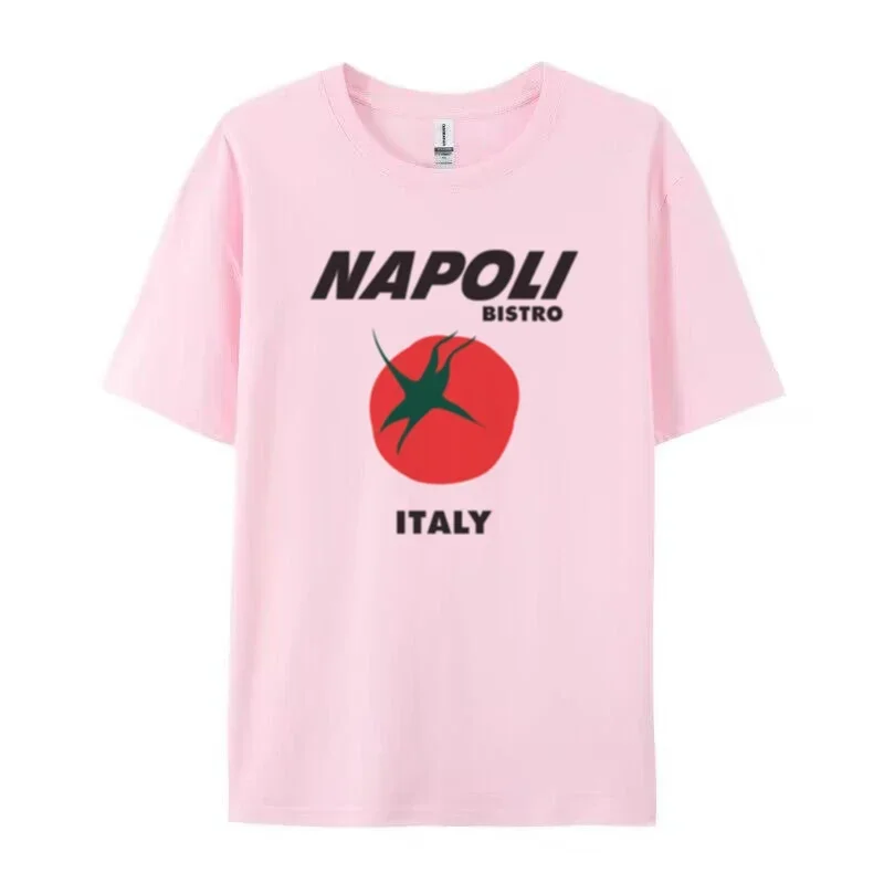 Napoli tomate rétro Streetwear T-Shirt mignon fruits graphiques t-shirts femmes ample à manches courtes italie chemise femme Grunge esthétique hauts