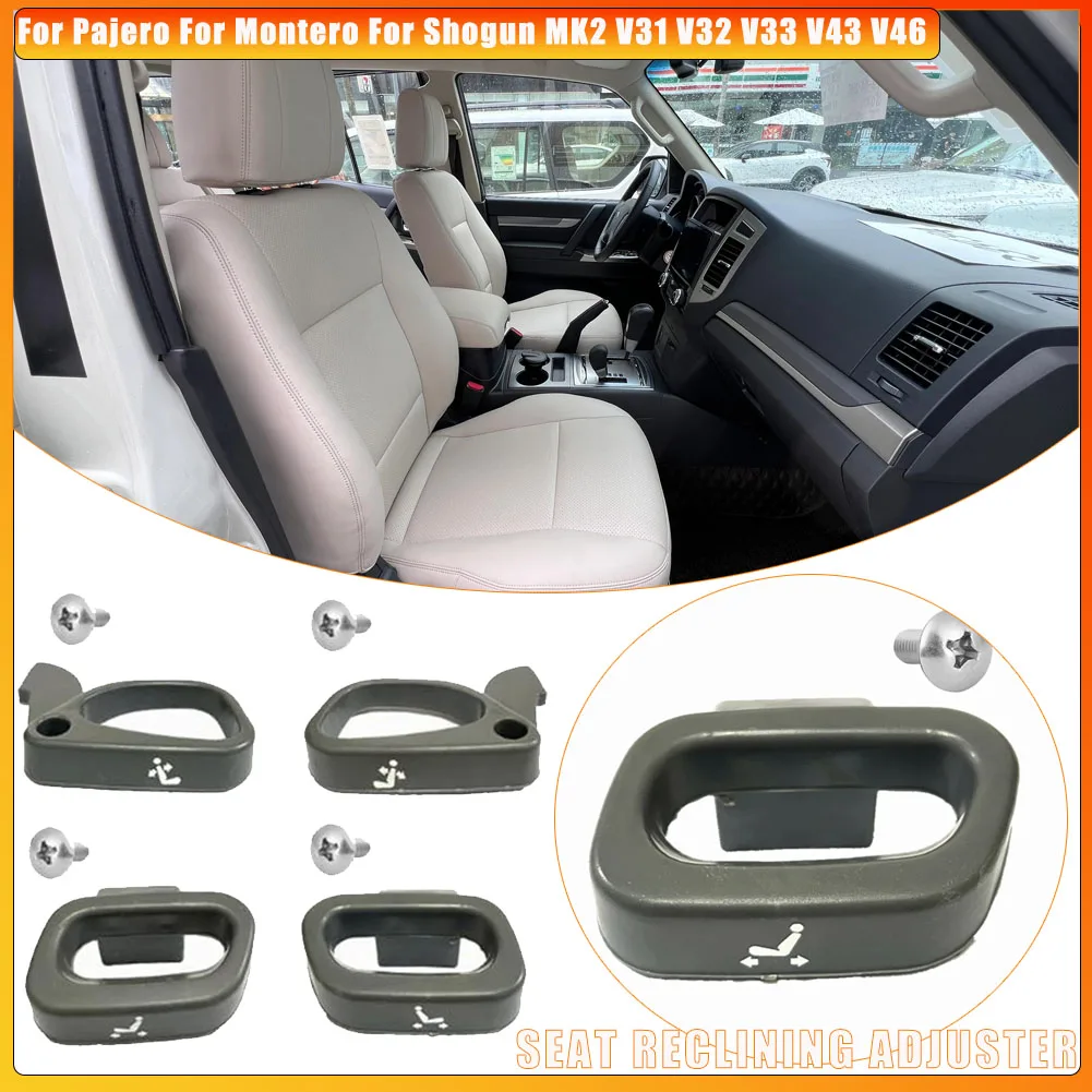 

4 шт. РЕГУЛЯТОР ЗАПИТАНИЯ сиденья, изогнутая ручка сиденья для Mitsubishi, для Pajero, для Montero, для Shogun MK2 V31 V32 V33 V43 V46