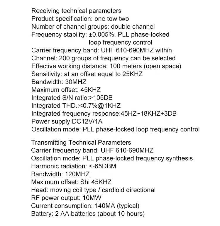 Xtuga BK202 Разъем UHF XLR Sans Fil 3-контактный микрофон De Estudio Двойной беспроводной ручной микрофон