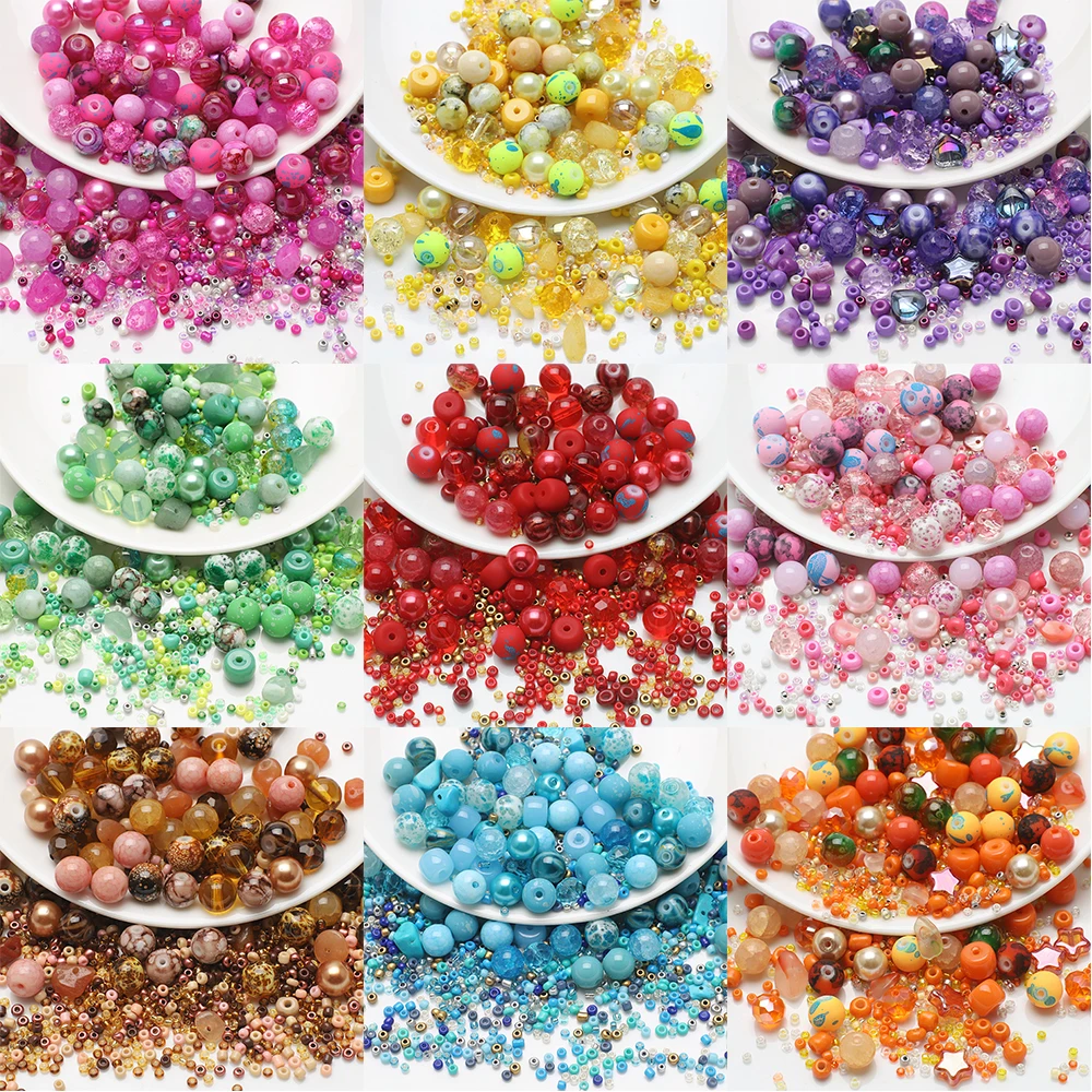 40g Mixed Shape Mutil Size Crystal Glass Loose Irregular Beads For DIY Making Charms Earing Necklace Jewelry Accessories