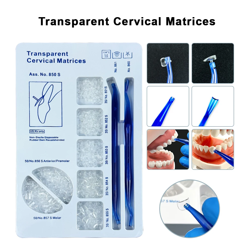 277 قطعة/المجموعة مصفوفة الأسنان عنق الرحم مركب اللثة ل كير نمط شفاف 850S طبيب الأسنان ملء المواد أدوات