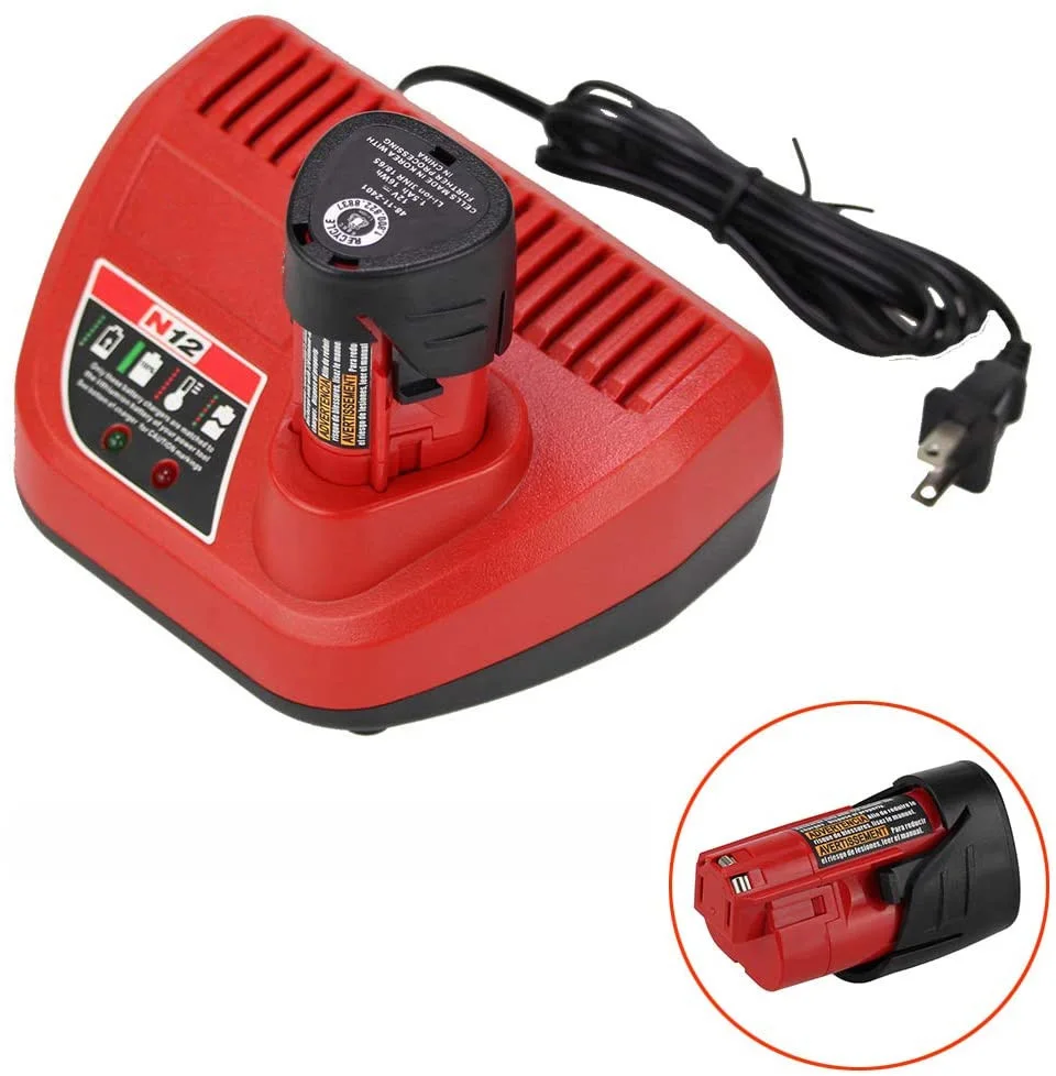 الاتحاد الأوروبي التوصيل Ac220-240V ليثيوم أيون شاحن ل ميلووكي N12 المدخلات الناتج 12 فولت 10.8 فولت 48-59-2401 48-11-2402 أدوات كهربائية