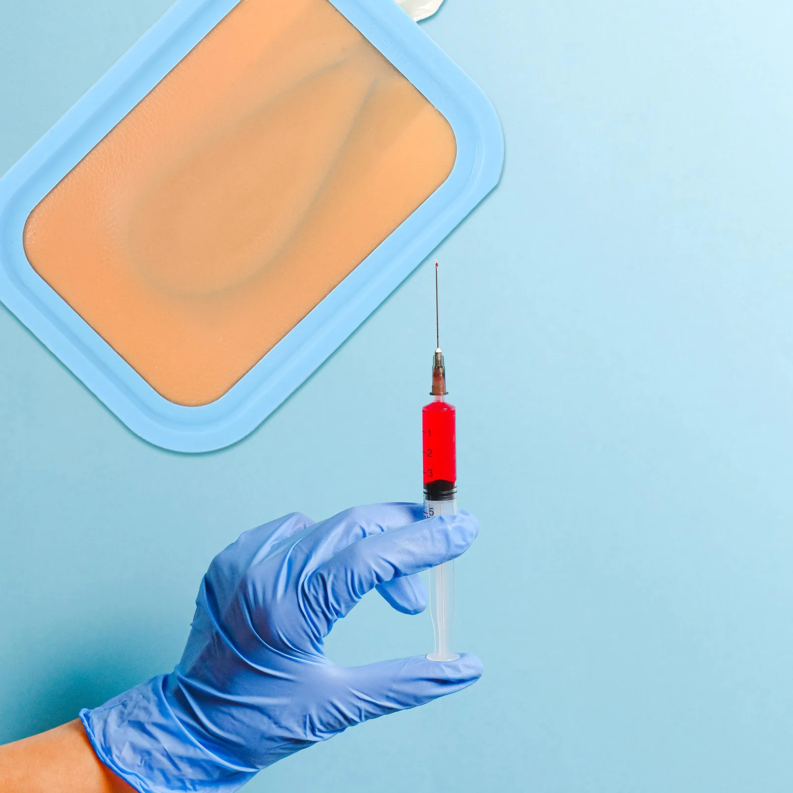 Injection Training Pad Silicone Practice Skin for Intramuscular Intradermal Iv Cannulation Nursing Students Schools