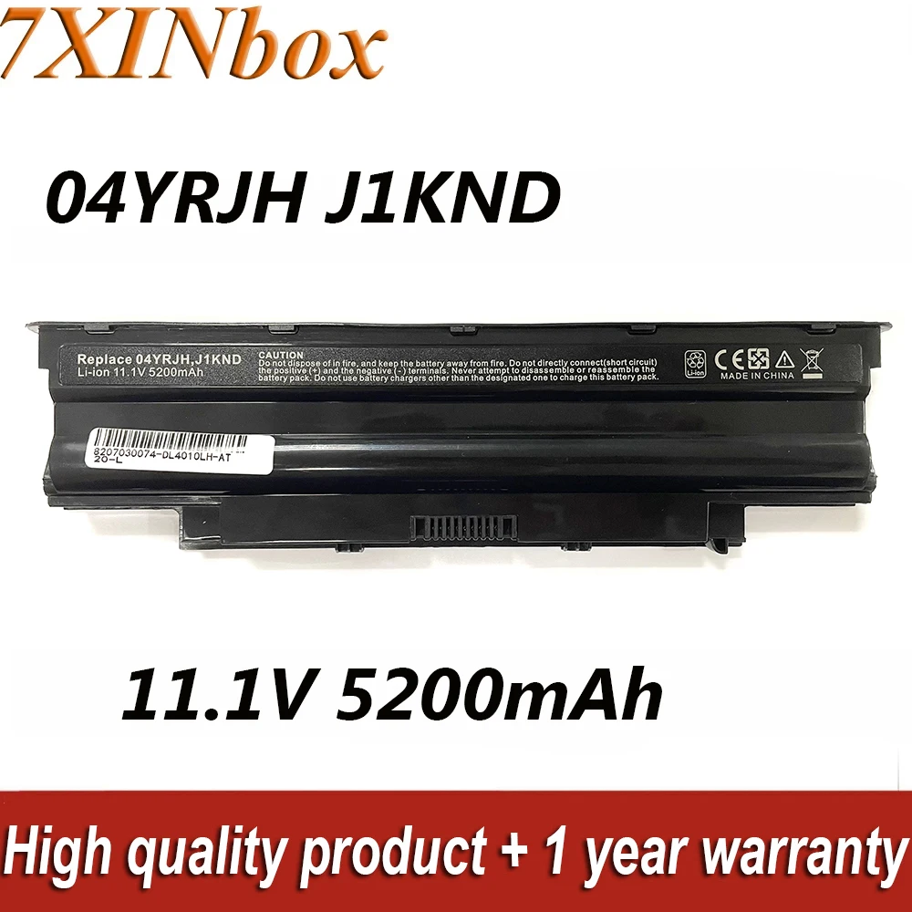 

Аккумулятор 7XINbox J1KND 04YRJH 11.1V 5200mAh для Dell Inspiron N3010 M4040 M411R M5040 M5010 N7010 13R 14R 15R Vostro 1450 Series