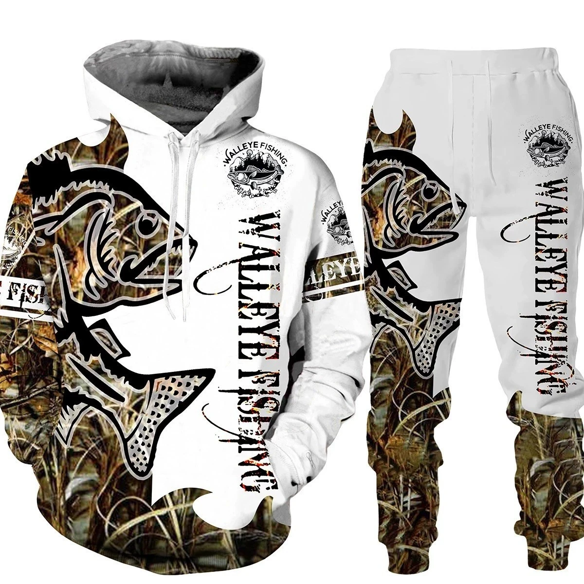 New 3D Printing Fish Fashion Men Women Tracksuits Crewneck  Hoodies+pants Plus Size S-7XL Harajuku Coats Tracksuit Men