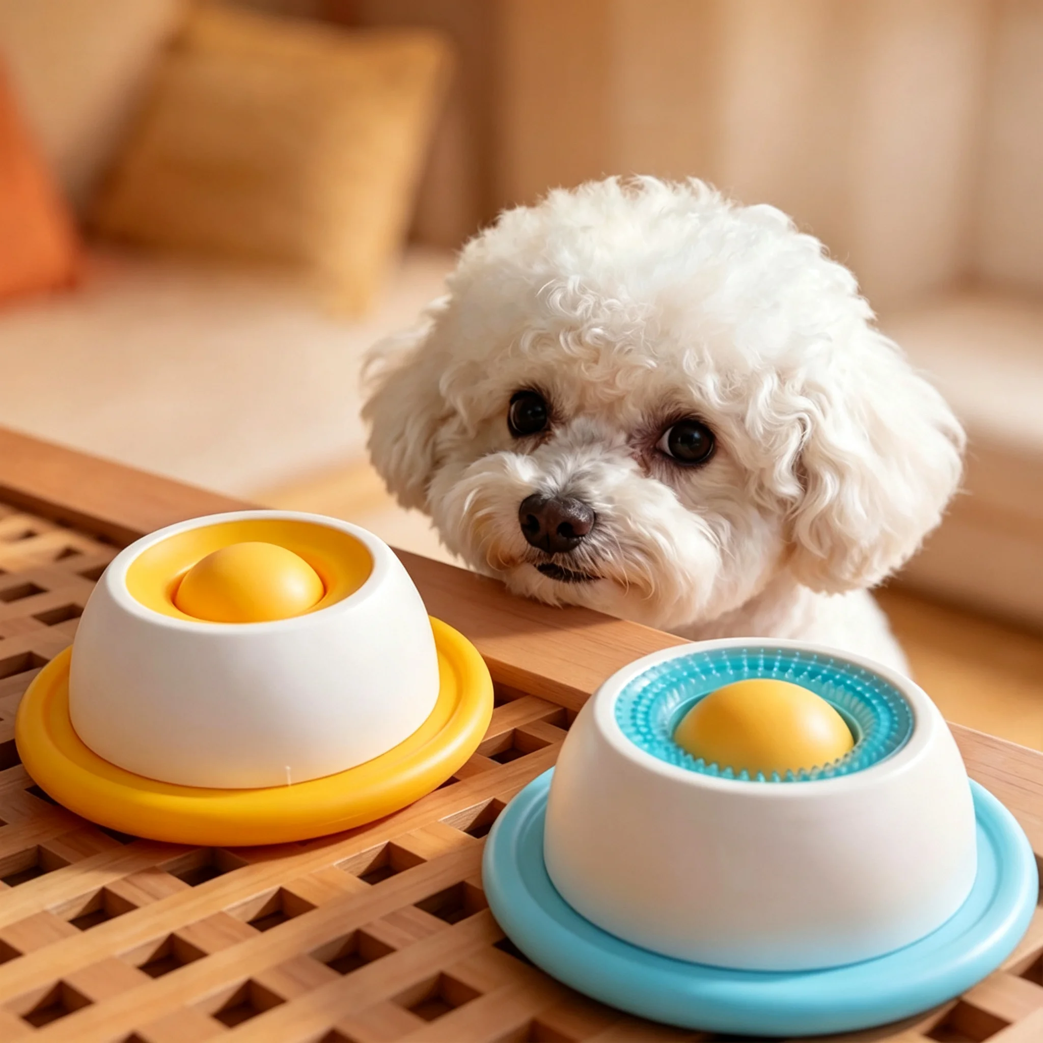 Pet Lick Mat Yogurt Licking Plate Slow Feeder for Dogs & Cats - Interactive Snack Bowl, Promotes Dental Health, Pet Licking Mat