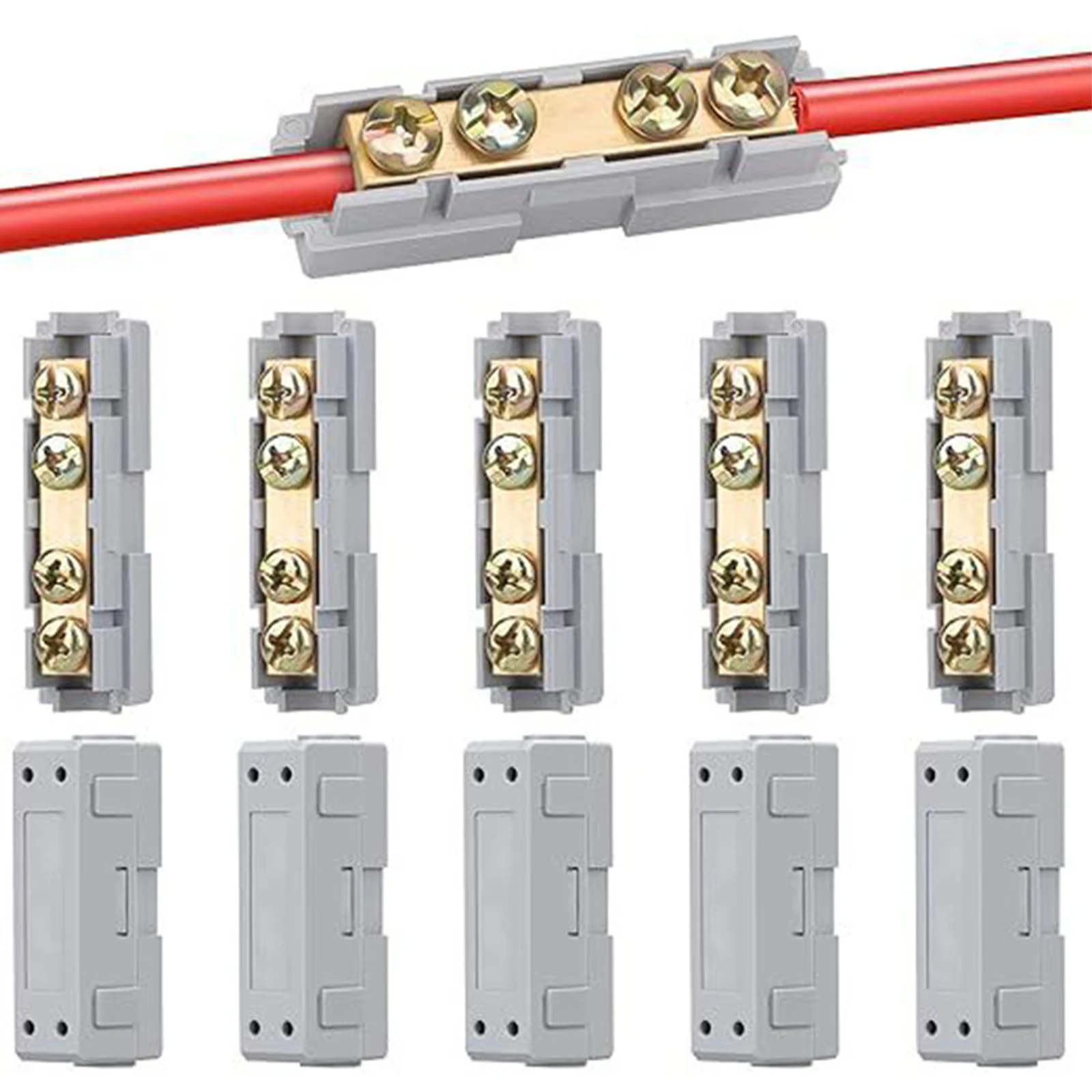 10PCS Wire Connector Wire Connector Kit Home Wiring Projects 10 AWG Capacity 60A 80A Rating Easy Installation Process