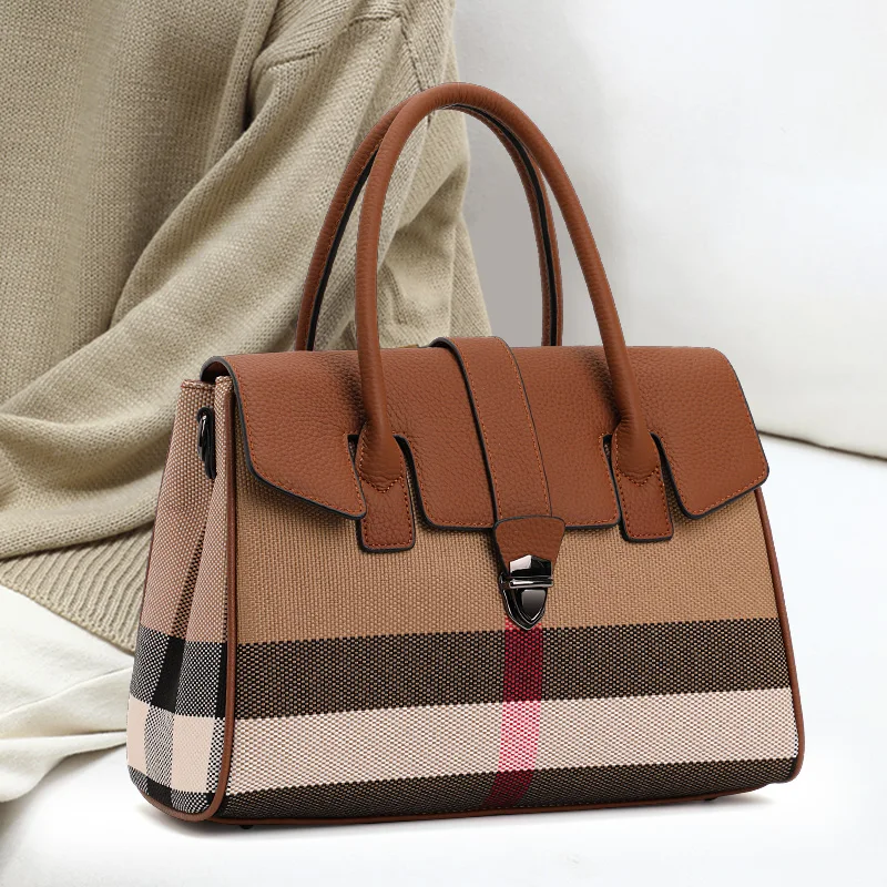 

Aidrani Structured Checkered Handbag: Chic Pattern, Premium Craft