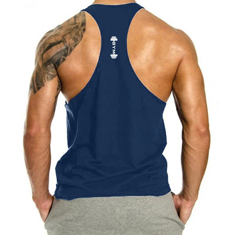 European American Men\'s Tank Tops Gym Clothing Muscle Sleeveless Sportswear Summer Shirts Bodybuilding Fitness Running Vest