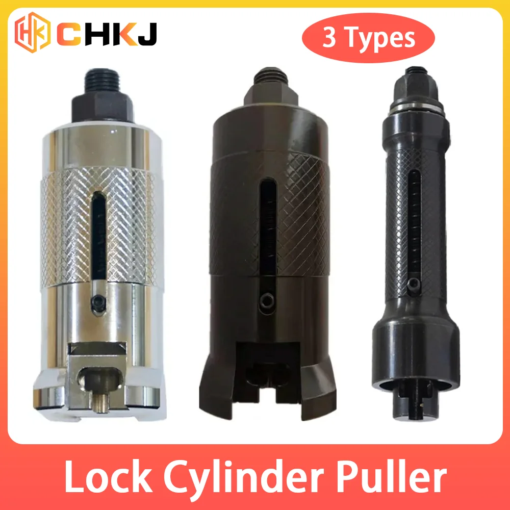 CHKJ 3 Types Lock Cylinder Puller Nail Professional Locksmith Tool Stainless Steel Nail Puller Puller Screws Cylinder Extractor