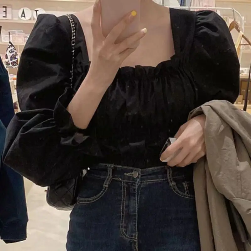 

Дизайн для похудения ort Bubble Sve irt Женский воротник с рюшами на бретельках и подолом на талии Cinched Sensation Top Pure Color