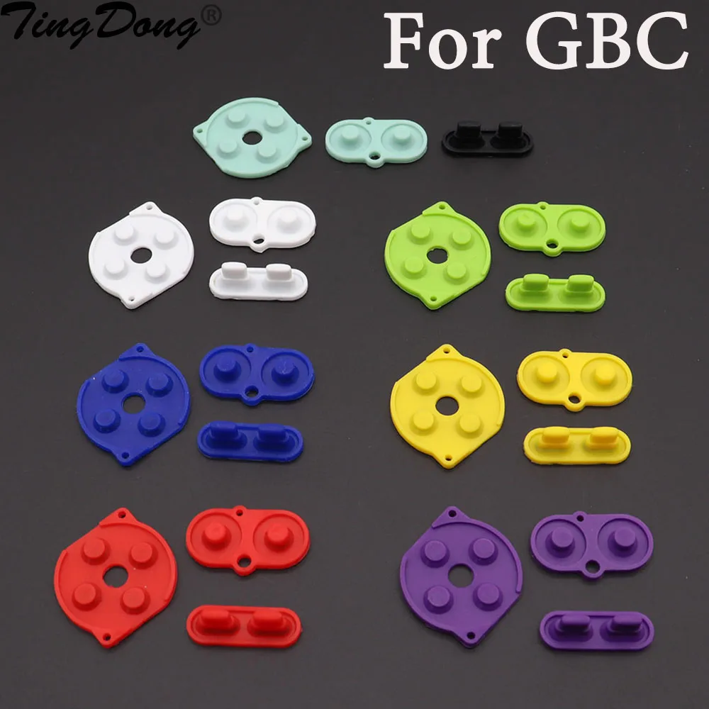 1set Rubber Conductive Button A-B d-pad For Game Boy Color GBC Shell Housing Silicon Start Select Keypad