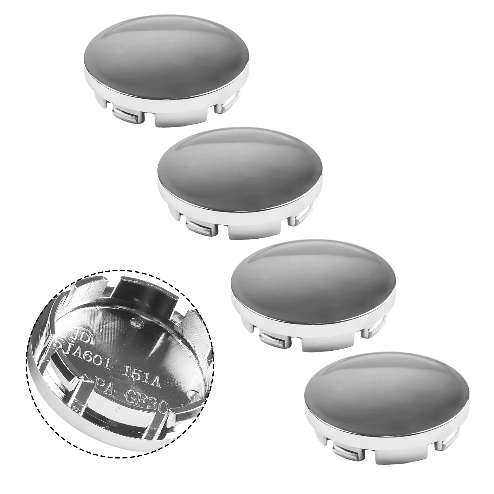 Car Blank Wheel Hub Center Cap 56mm Rim Cover Silver Auto Badge Universal Exterior Styling Auto Parts