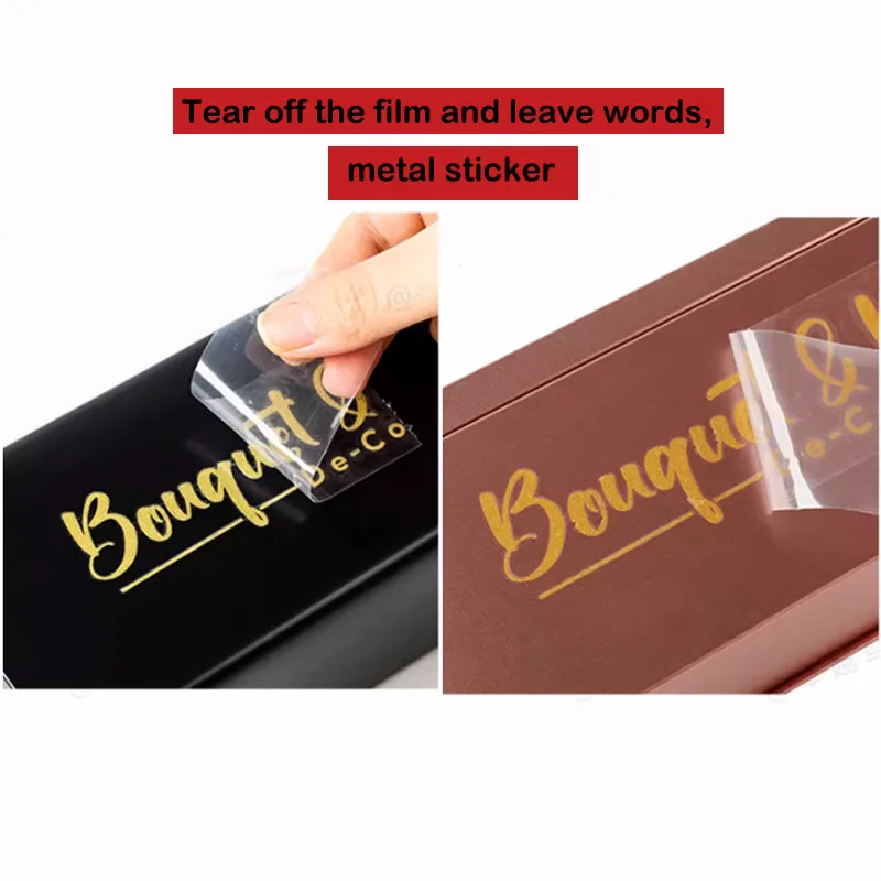 UV Transfer Stickers, Customized Crystal Labels, Tear Off Film Then Leave Words, Metal Logo Stickers, Customized Adhesive Label