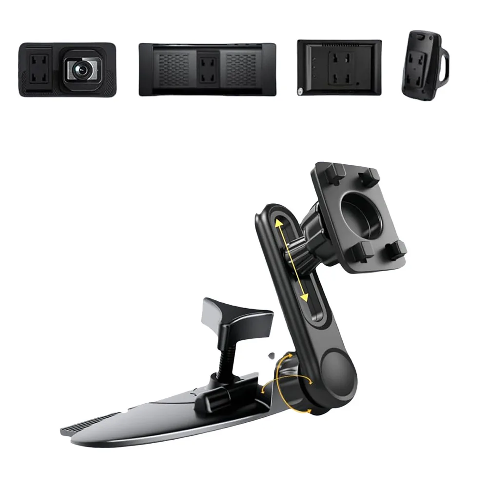 Car Adjustable CD Slot Phone Holder 360° Rotating Car Air Vent Mount Stand Cell Phone Bracket For 7-10 Inch Displays Carpaly