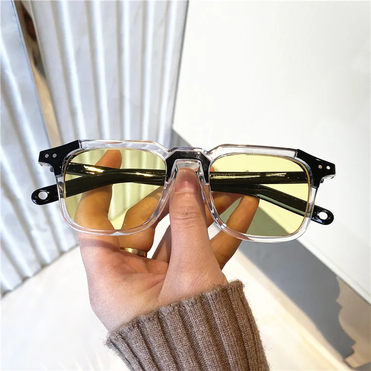 Vintage Quadratischen Rahmen Sonnenbrille Mode Trendy Männer Frauen Shades Brillen Sonnenbrille Sommer Frühling Kühle Retro Weibliche Brillen – Detail 2