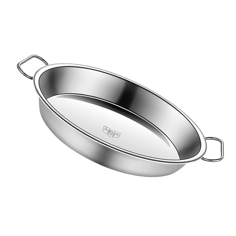 

Stainless Steel Steaming Tray Sturdy Liangpi Steamer Pan Binaural Design Kitchen Outdoor Picnic Noodle Restaurant Easy