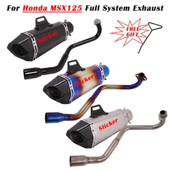 For Honda GROM MSX125 MSX 125 MSX 125 2013 - 2024 Motorcycle Exhaust Escape System Modify Full Muffler DB Killer