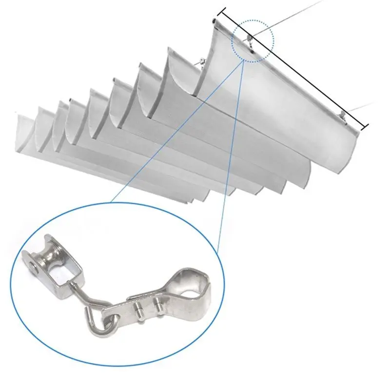 B50C Stainless Steel Pulley With Clips For Outdoor Pergolas Wave Sun Shade Pipe Clips Sunshade Pulley