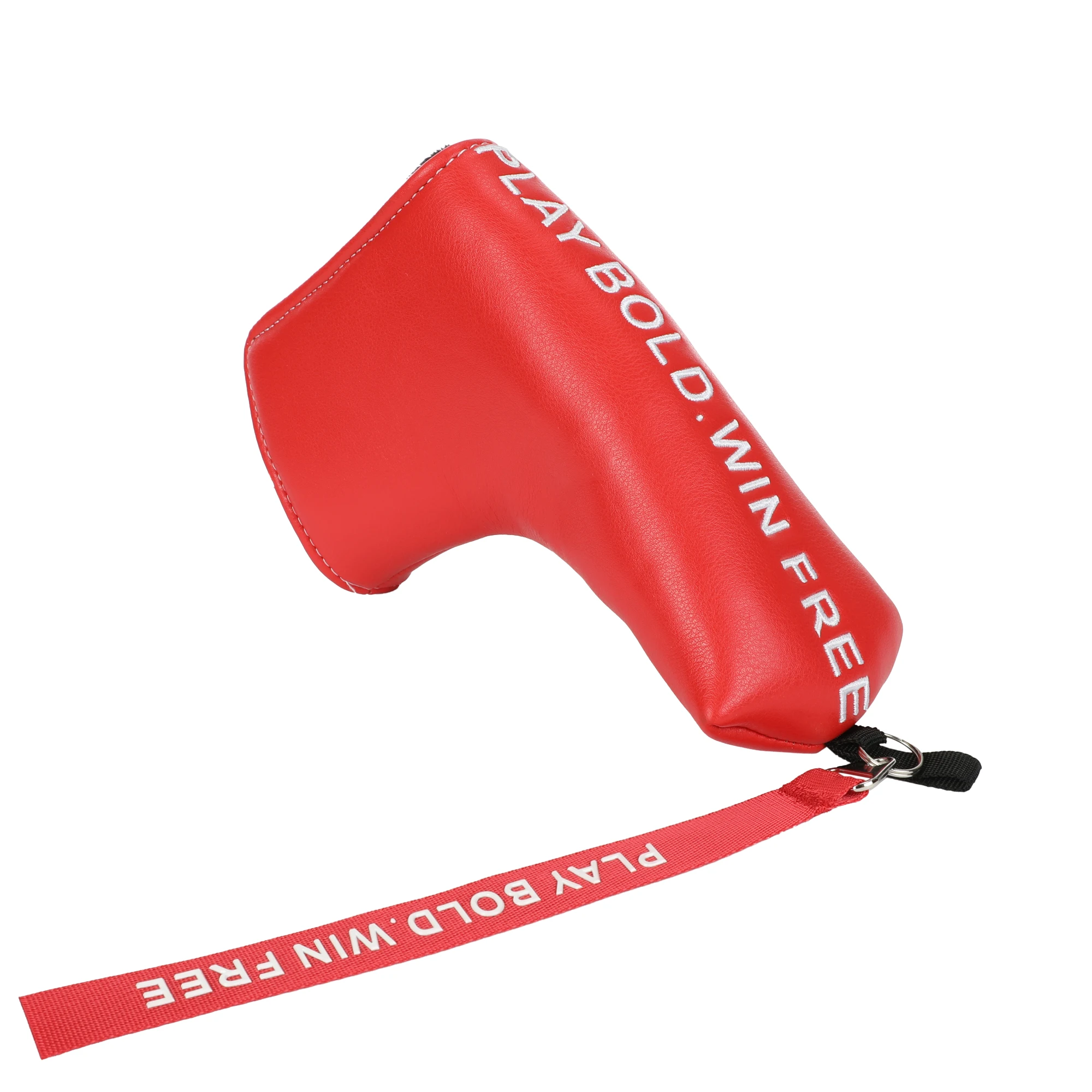 1pc Golf Putter  Blade Headcover Durable PU leather , Magnetic Closure ,Black  Red Color Fits